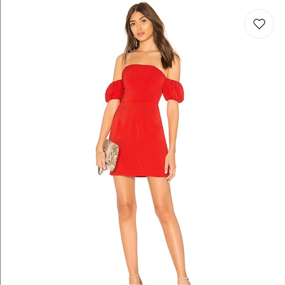 Elegant Red Off-Shoulder Dress